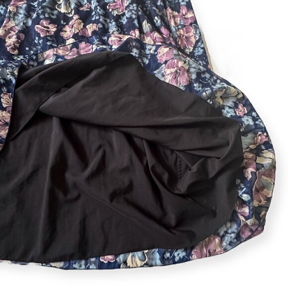 Marchesa Notte Blue Floral Halter Maxi Dress, Size 12 - Picture 15 of 16